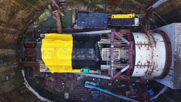 India's largest rail TBM starts work at Vikhroli in Mumbai (Image: NHSRCL)