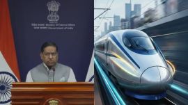 The Mumbai-Ahmedabad bullet train will initially operate with Indian high-speed trains, while Japan will introduce its next-generation E10 Shinkansen in 2030. (Image: MEA/Image generated using AI)
