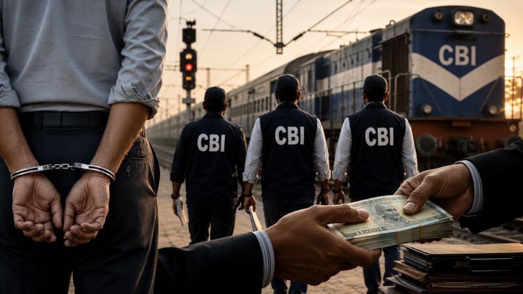 CBI nabs 3 railway officials, including IRCTC employee in bribery cases (Image generated using AI)