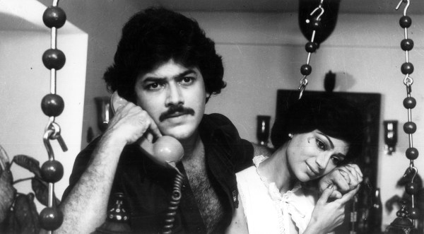 Film star Raj Kiran and Simi Garewal in film KARZ. Express archive photo *** Local Caption *** Film star Raj Kiran and Simi Garewal in film KARZ.