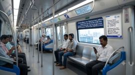 Chennai Metro warns of Rs 2,500 fine for playing music without earphones inside trains (Image generated using AI)