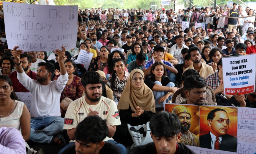 A CJP protest at Azad Maidan, Mumbai. 