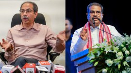 Shiv Sena (UBT) chief Uddhav Thackeray on Monday demanded the resignation of Union Education Minister Dharmendra Pradhan, as he expressed his support for the CJP's protest. (Source: PTI/ANI)