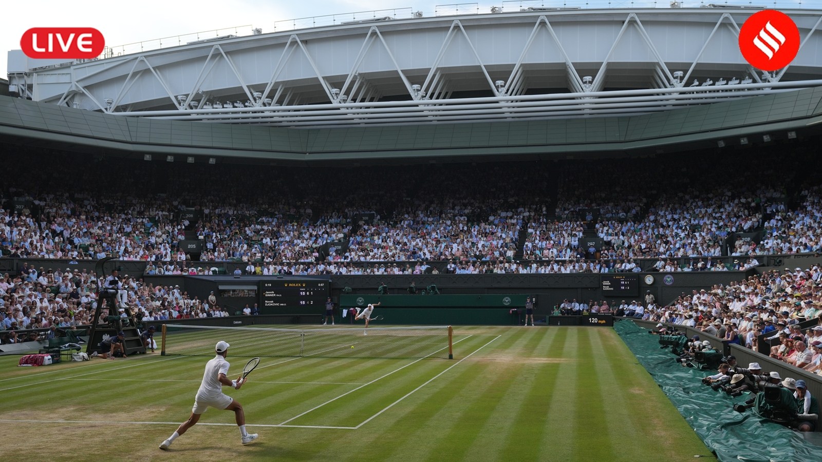 Novak Djokovic vs Jannik Sinner Wimbledon 2026 Match Live Updates: (AP Photo)