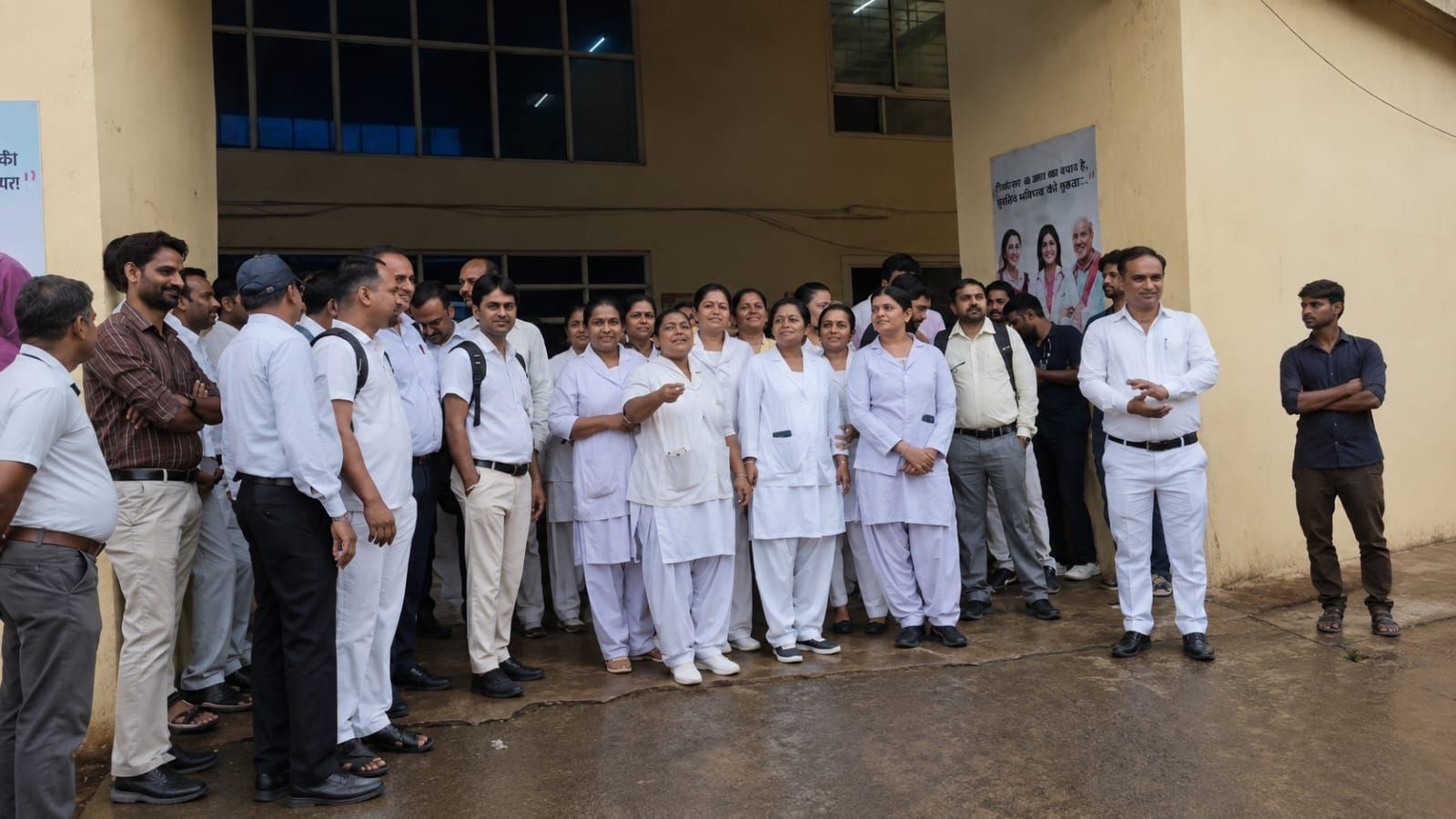 The incident sparked protests by doctors and nursing staff, who suspended work and blocked the main entrance to the medical college, disrupting healthcare services for several hours
