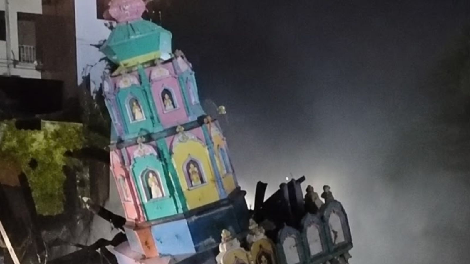 Worker killed, another injured as temple dome collapses during demolition drive in UP’s Chandauli
