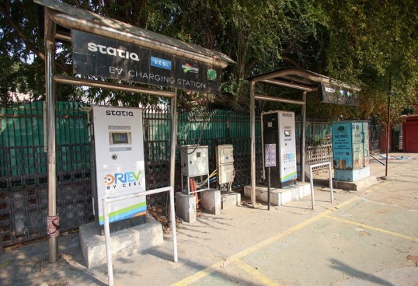 EV Charging Station at Rafi Marg, in New Delhi.