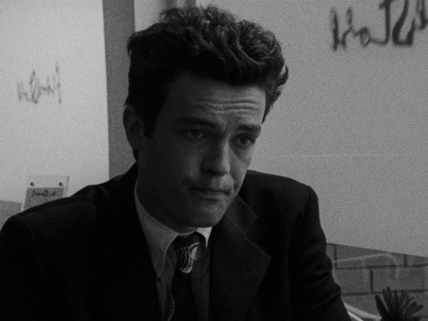 A still from Christopher Nolan's 1998 directorial debut Following.