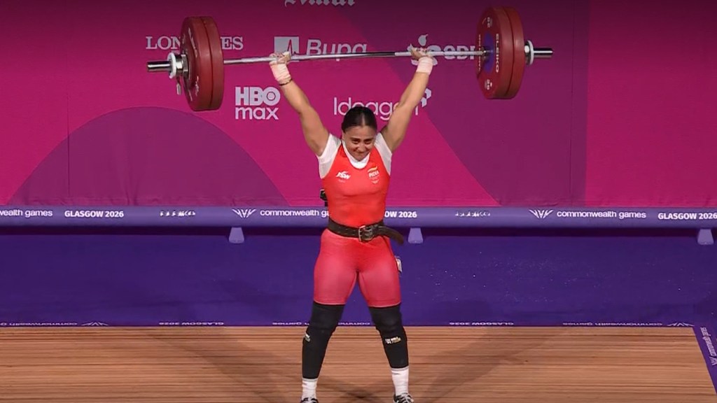 Harjinder lifted 101kg in snatch and then 126kg in clean and jerk, both of which were personal bests for her. (Sony LIV screenshot)