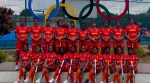 Indian hockey team players sport the new saffron jersey. (Photo: Hockey India)