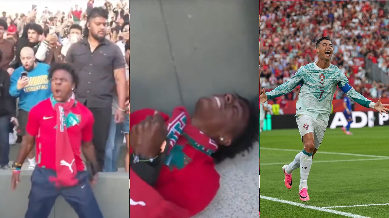 WATCH: Ronaldo super fan IShowSpeed falls on ground with tears after penalty