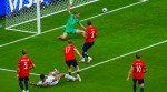 England's Jude Bellingham, second from left, scores against Norway goalkeeper Oerjan Nyland (1) as Kristoffer Ajer (3), Torbjoern Heggem (17), Sander Berge (8) and Martin Oedegaard (10) look on during the World Cup quarterfinal soccer match between Norway and England in Miami Gardens, Fla., Saturday, July 11, 2026. (AP Photo)