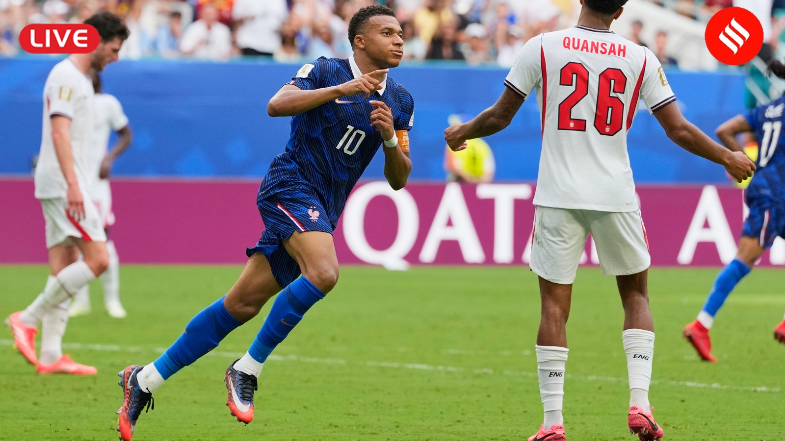 France vs England FIFA World Cup 2026 Match Live Updates: Kylian Mbappe scored twice as France left England gasping in the second half. (AP)