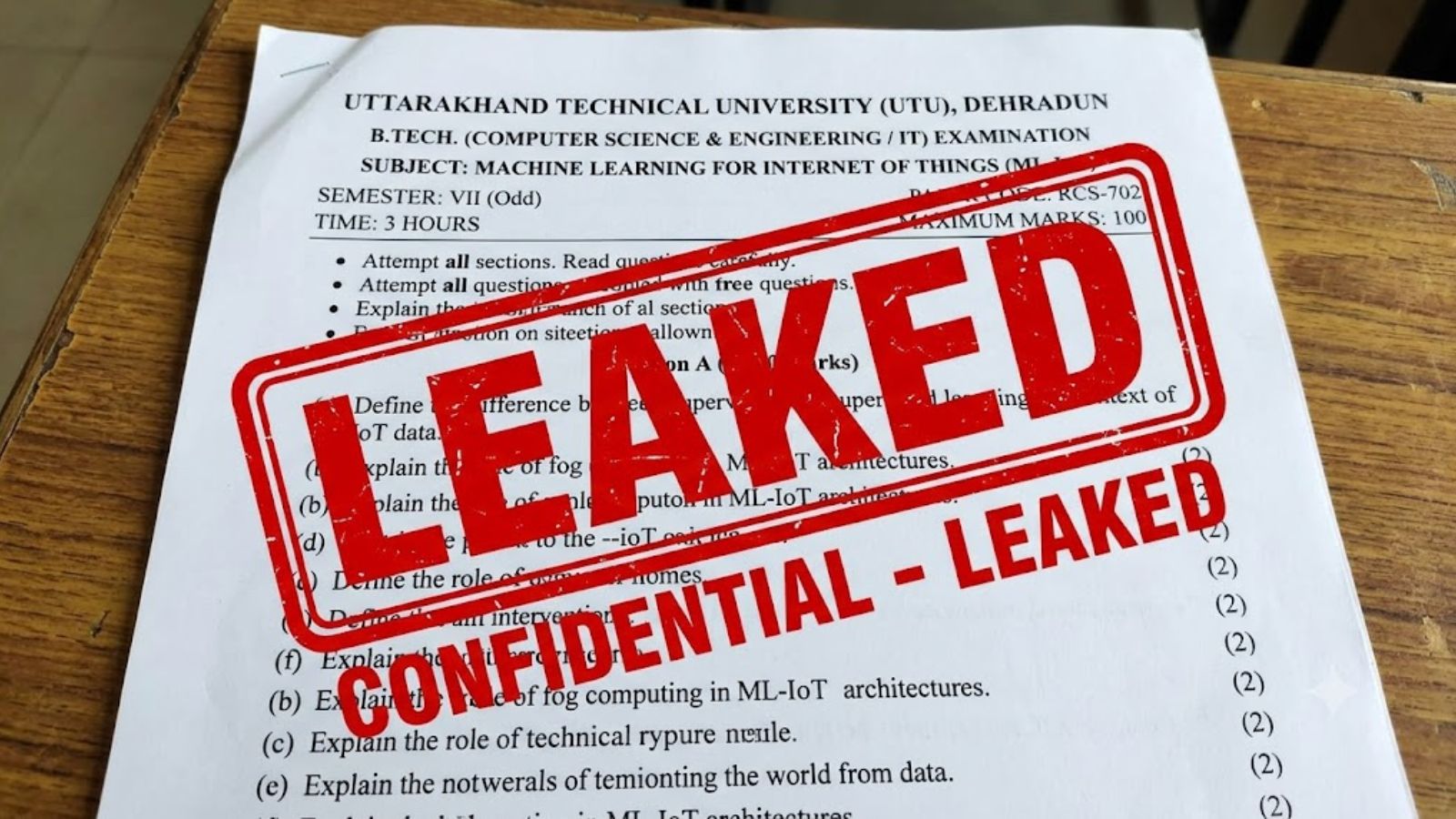 Uttarakhand university cancels two exams after professor accused of leaking question papers
