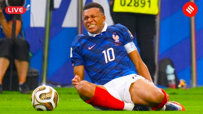 France vs Spain Live Score, FIFA World Cup 2026 Semifinal Match Updates: France's Kylian Mbappe falls after a tackle during the FIFA World Cup semifinal. (Photo: AP)