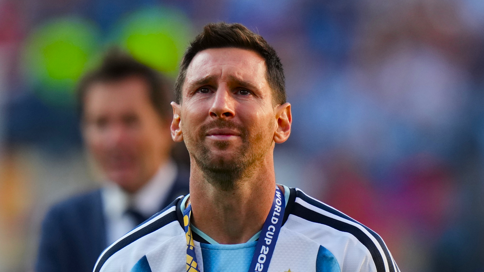 Argentina's Lionel Messi reacts after losing to Spain in the World Cup final football match between Spain and Argentina in East Rutherford near New York. (AP Photo)