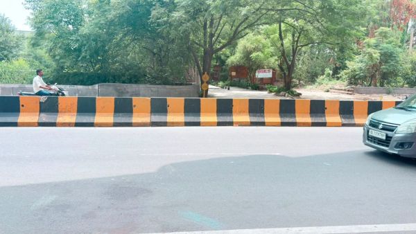 The spot under the Mayur Vihar metro station where the murder took place. (Express Photo)