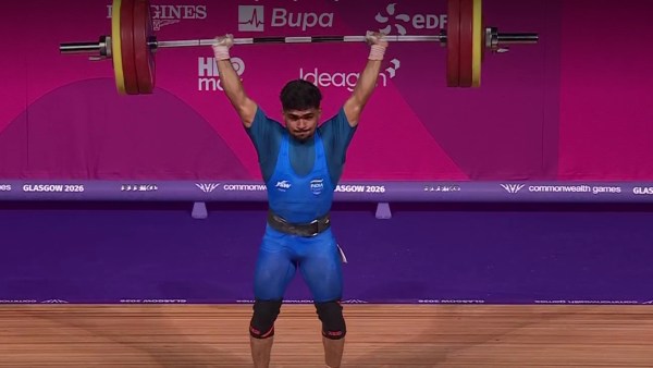 Raja Muthupandi won India's second weightlifting medal at the 2026 Commonwealth Games. (Sony LIV screenshot)