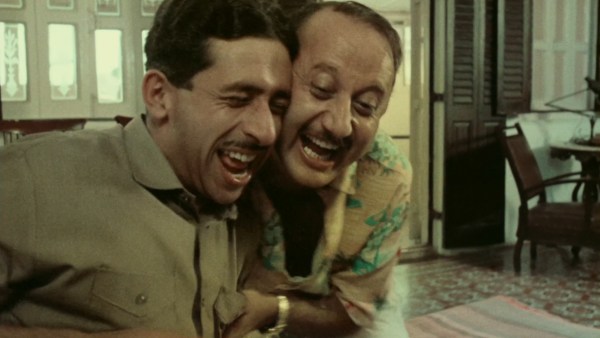 Naserruddin Shah and Anupam Kher in Vijaya Mehta's Pestonjee.