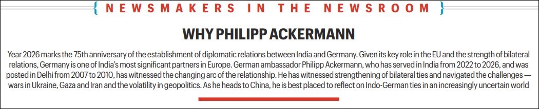 German ambassador Philipp Ackermann during the Idea Exchange