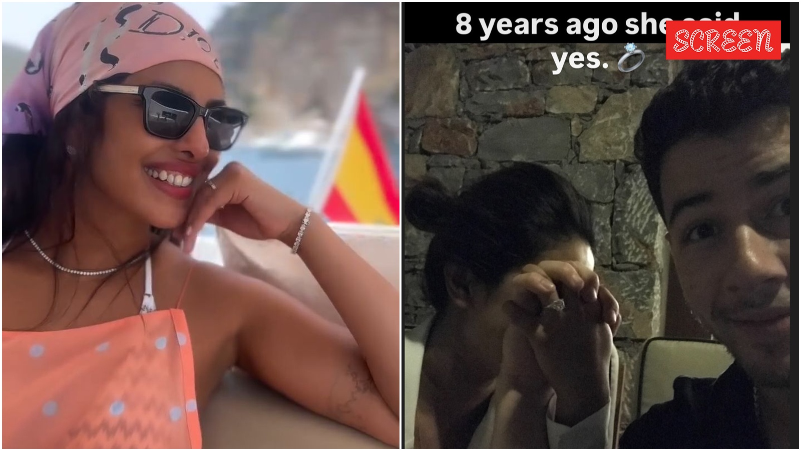 Priyanka Chopra hides face as Nick Jonas shares rare photo of wedding proposal | Bollywood News Priyanka Chopra hides face as Nick Jonas shares rare photo of wedding proposal | Bollywood News