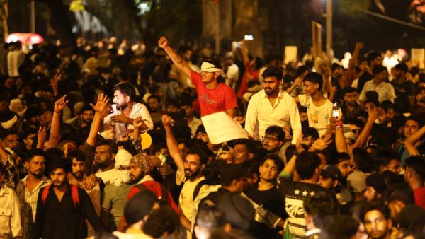 CJP protesters at Parliament Street on Wednesday. Express photo by Gajendra Yadav