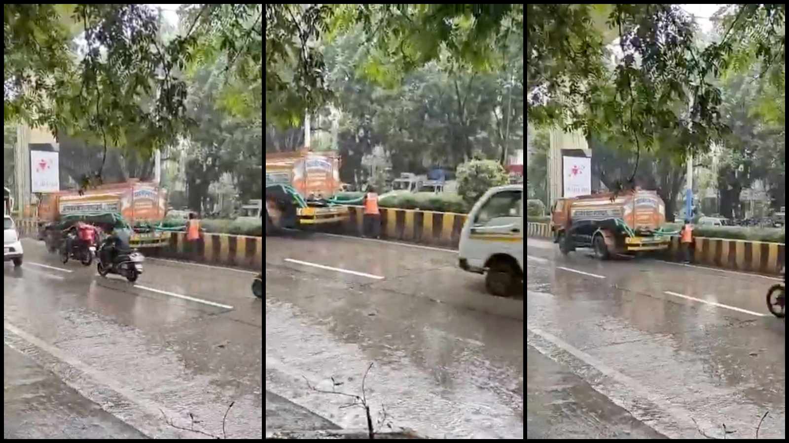 Amid water cut, Pune civic body slammed after video of tanker watering plants in rain goes viral