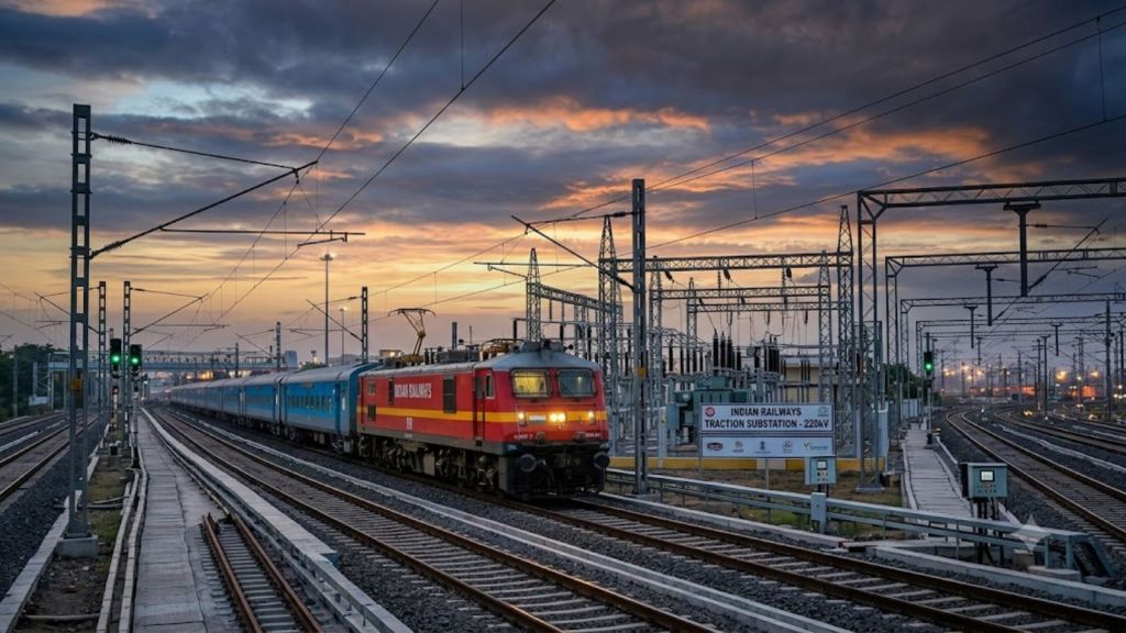 Indian Railways consumes around 2,957 million units of electricity every month (Image generated using AI)