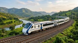 Indian Railways records 76.32% train punctuality in April-June quarter (Image generated using AI)