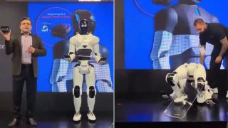 The humanoid robot was powered by Qualcomm's Dragonwing IQ10 AI chip.