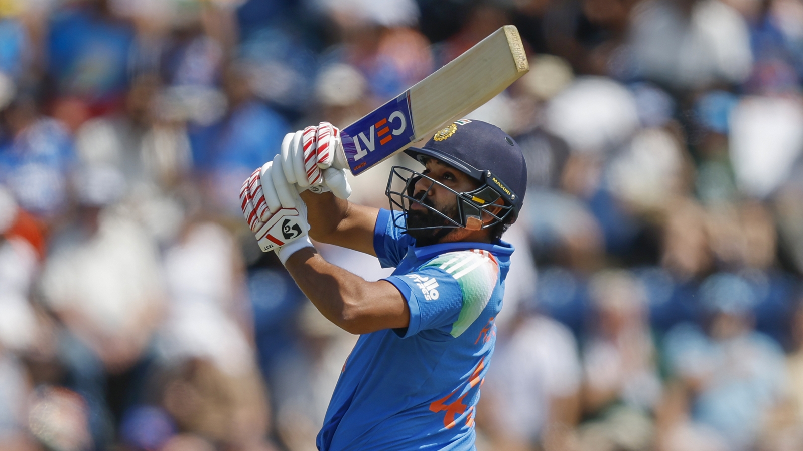Rohit Sharma fell for a 47-ball 26 in the second ODI in Cardiff. (BCCI/Creimas Photo)