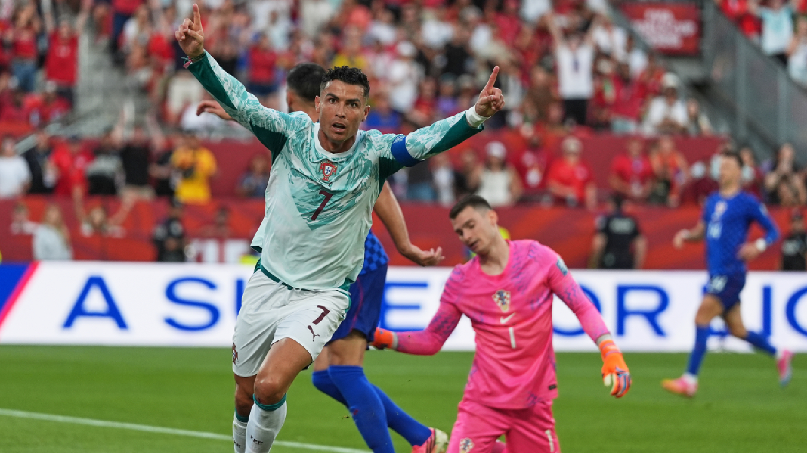 Cristiano Ronaldo converted the penalty as Portugal drew level with Croatia in the World Cup R32 match. (AP Photo)