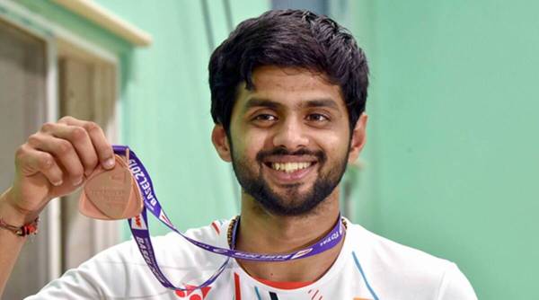 Sai Praneeth with his World Championship bronze medal. (PTI)
