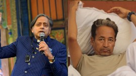 Congress MP Shashi Tharoor and activist Sonam Wangchuk.