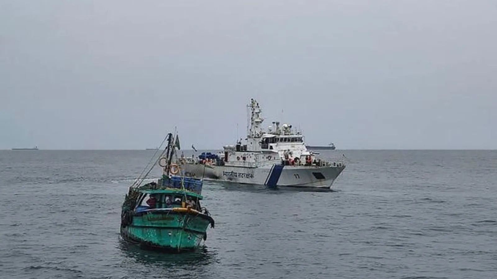 Search operations involving the Indian Coast Guard, the Navy and the Marine Police, supported by Navy helicopters, have been underway since Sunday morning.