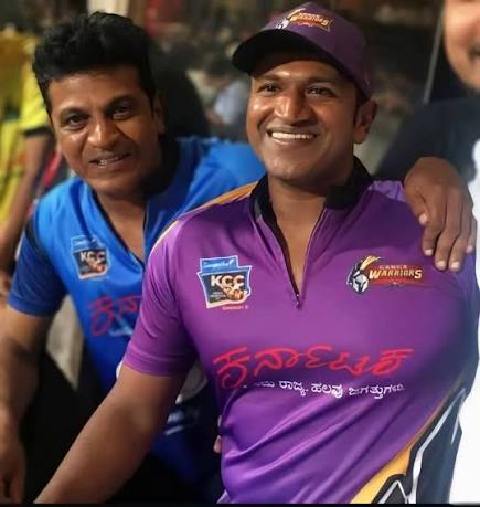 Shivarajkumar with his late brother Puneeth Rajkumar.