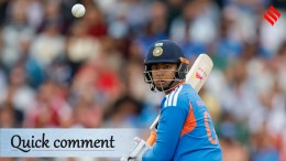 Vaibhav Sooryavanshi during the 2nd T20I against England at Old Trafford (BCCI/Creimas Photo)