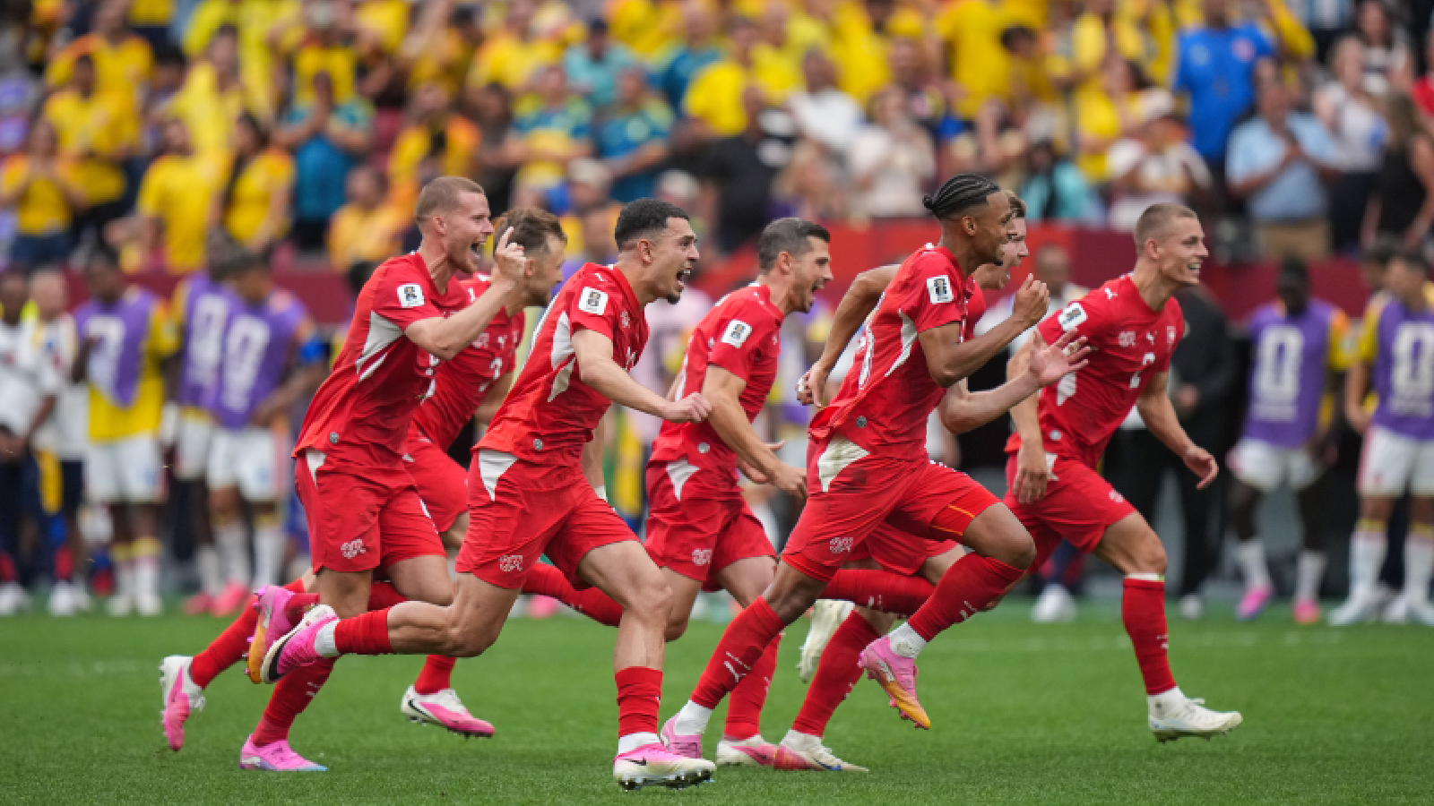 Switzerland prevailed 4-3 on penalties, reaching their first World Cup quarter-final since 1954. (AP Photo)