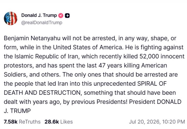trump on netanyahu