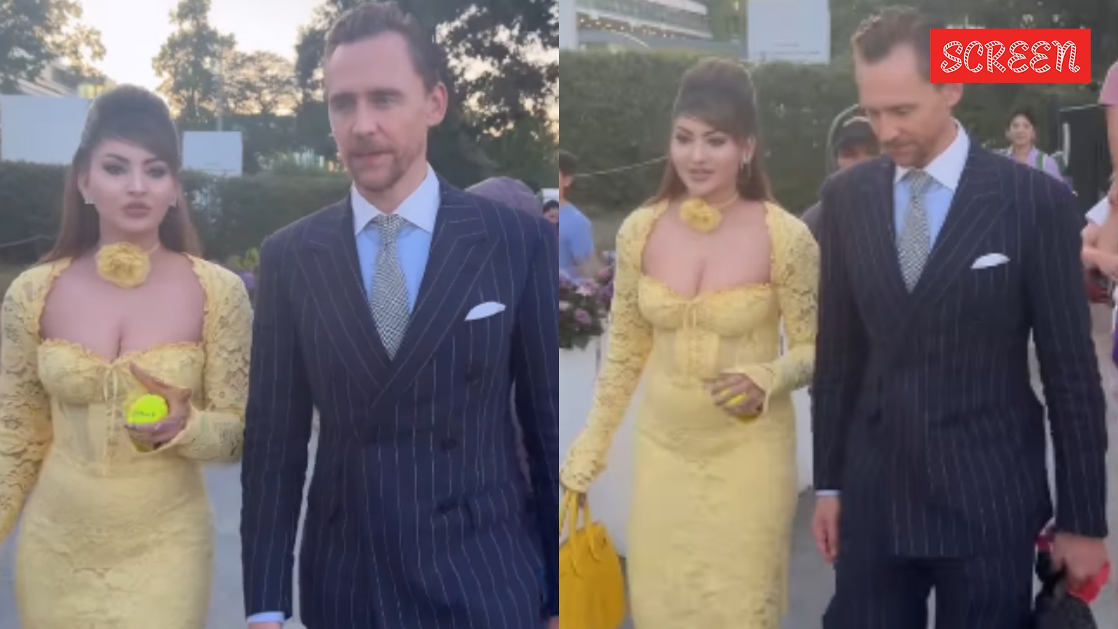 Urvashi Rautela meets Tom Hiddleston at Wimbledon; netizens say ‘He looks irritated’. Watch