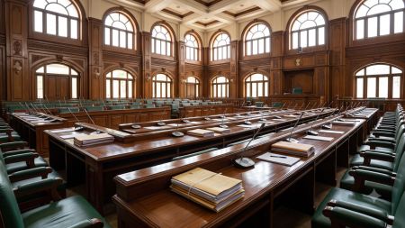 The Uttar Pradesh Vidhan Sabha assembly hall in Lucknow ahead of the Monsoon Session. (Image generated through AI)