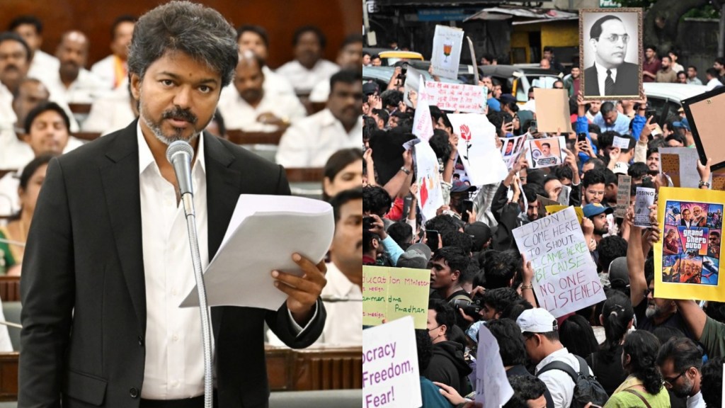 vijay-tvk-neet paper leak protest
