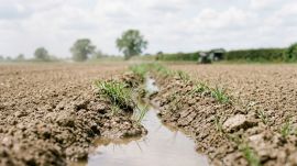 water-filled ditch