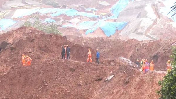 The search and rescue operation continues following a landslide (July 7) at the Kalladi tunnel construction site (ANI Photo)