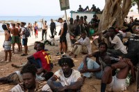 Mass crossings of migrants on foot and by sea from Morocco into Spanish territory, in Ceuta Migrants gather in Ceuta, Spain, following recent mass crossings of migrants on foot and by sea from Morocco into Spanish territory, August 1, 2026. (REUTERS)
