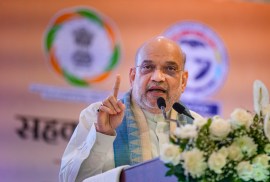 Amit Shah, Amit Shah Lok Sabha, Amit Shah Parliament, Lok Sabha Monsoon Session, Monsoon Session adjourned, Amit Shah Opposition row, Rahul Gandhi Amit Shah, NEET protest Parliament, Jantar Mantar protest, Lok Sabha adjourned sine die, Amit Shah statement, Parliament disruption, Union Home Minister, Indian Express news