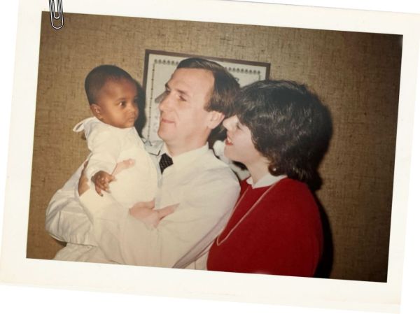 A family photo of Meena with her parents in the Netherlands. Credit: Meena Getlink