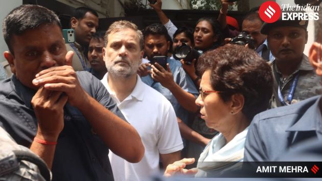 Soon after, his sister and Wayanad MP Priyanka Gandhi Vadra joined him at the sit-in