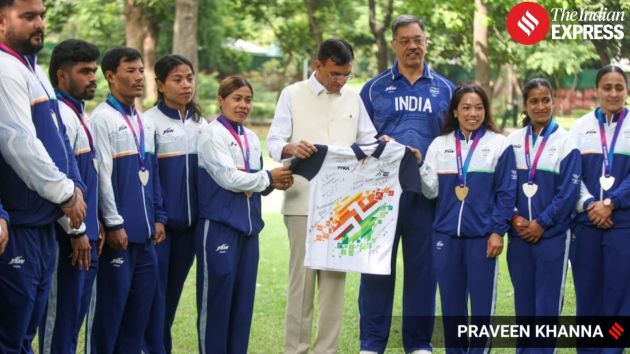 Sports Minister Mansukh Mandaviya on Monday lauded the strong performance of the Indian weightlifters in the Commonwealth Games in Glasgow