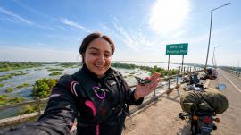 Riddhi Divyesh Thakkar, 24, from Maharashtra's Borivali (West) was part of a group of bikers who had planned a tour from Raipur to Bastar. (Credit: Special Arrangement, enhanced with AI)